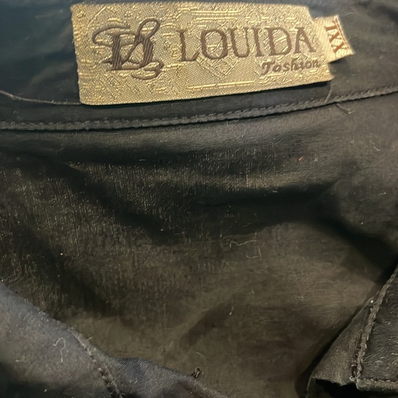 Black Button Down Shirt with Decorative buttons - Picture 5 of 6